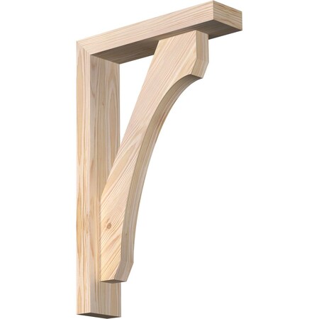 Legacy Block Smooth Bracket W/ Offset Brace, Douglas Fir, 3 1/2W X 14D X 22H